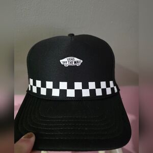 Vans Black & White Checker Trucker Hat